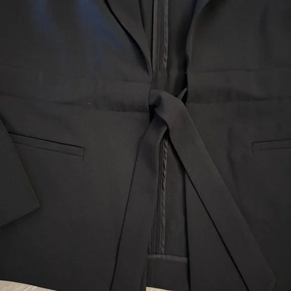New Calvin Klein Black Tie Waist Blazer Long Sleeve Jacket Coat Blouse career 10 - Picture 5 of 12